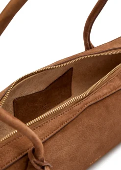Le Teckel medium suede shoulder bag