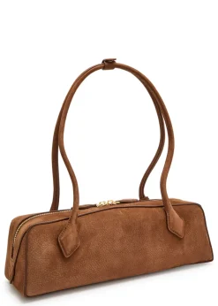 Le Teckel medium suede shoulder bag
