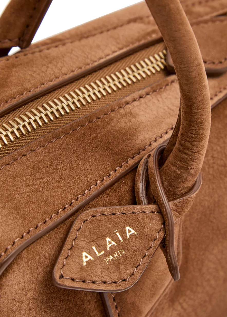 Le Teckel medium suede shoulder bag