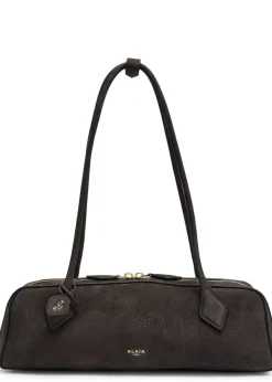 Le Teckel medium suede shoulder bag