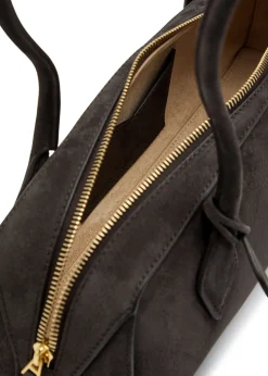 Le Teckel medium suede shoulder bag