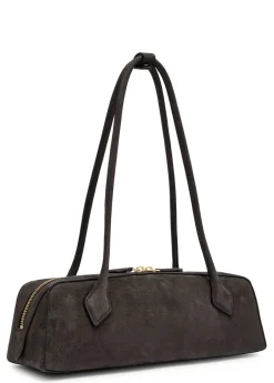 Le Teckel medium suede shoulder bag