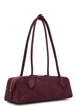 Le Teckel medium suede shoulder bag