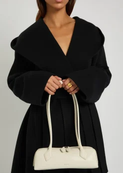 Le Teckel small grained leather shoulder bag