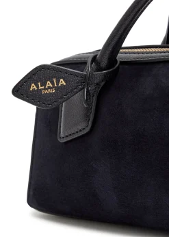 Le Teckel suede clutch