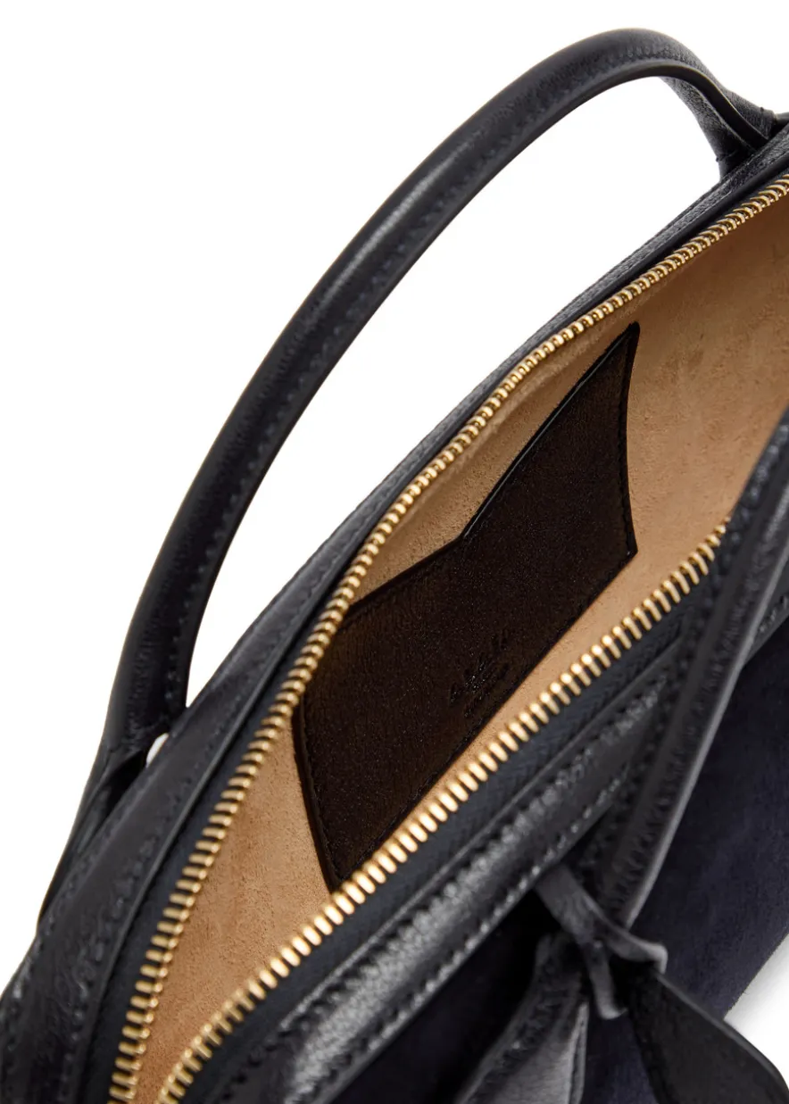 Le Teckel suede clutch