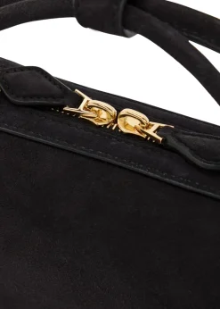 Le Teckel suede clutch