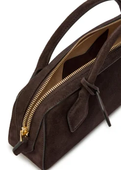 Le Teckel suede clutch