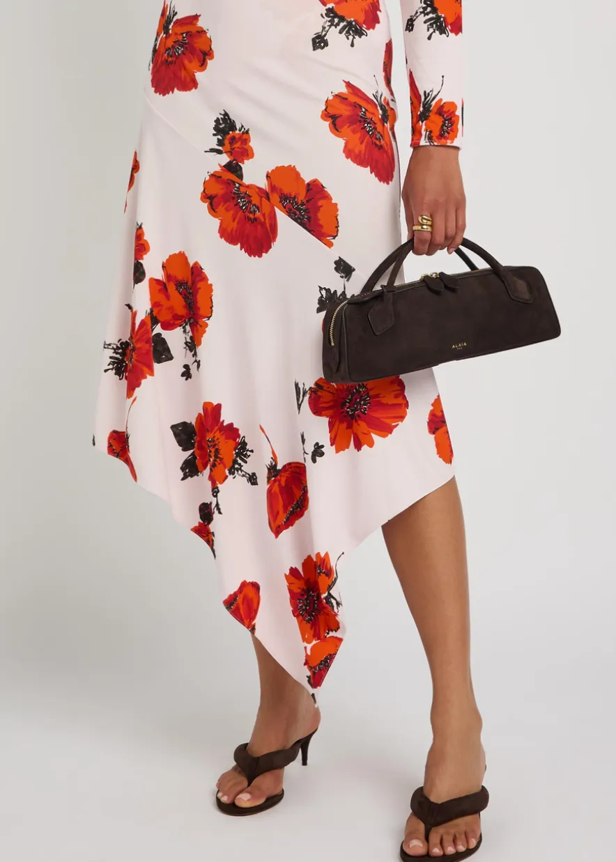 Le Teckel suede clutch