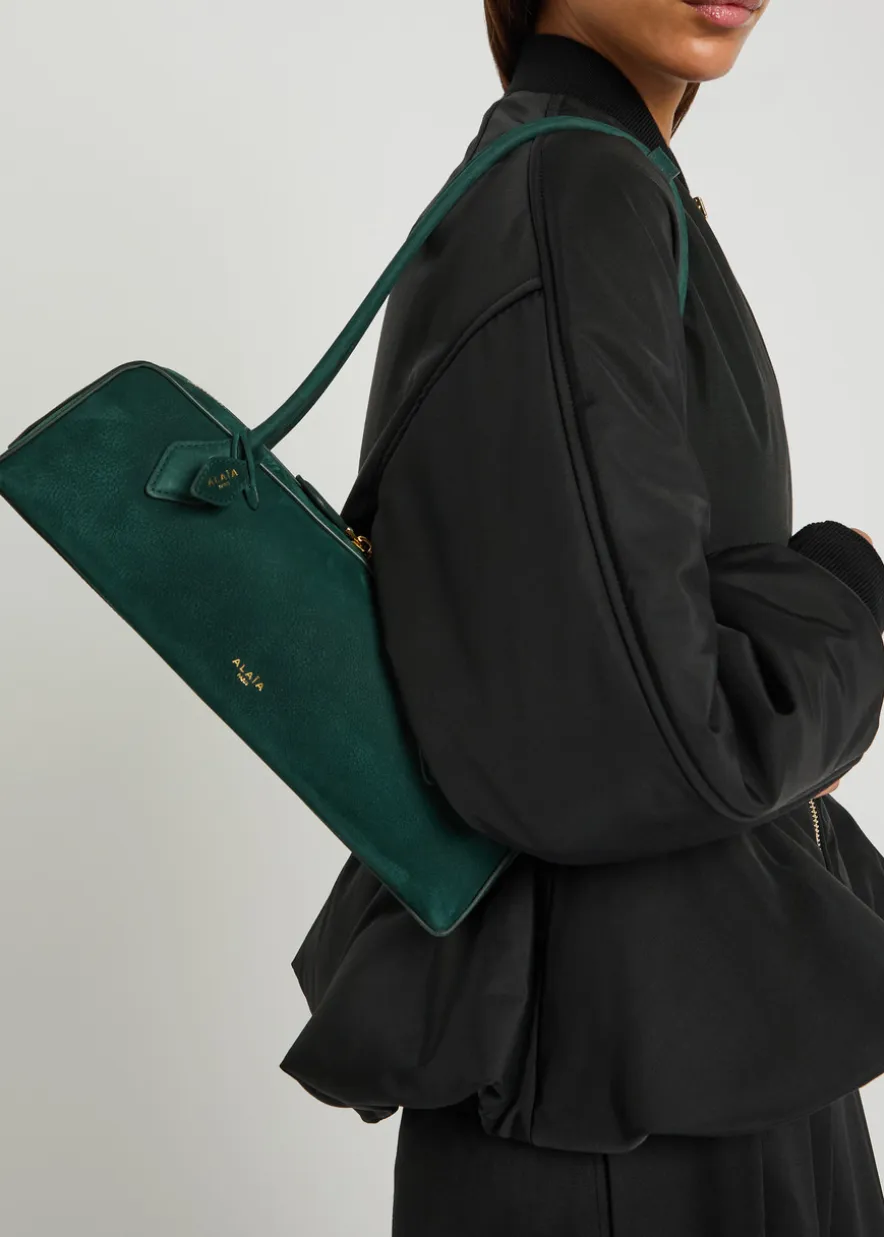 Le Teckle medium grained nubuck shoulder bag