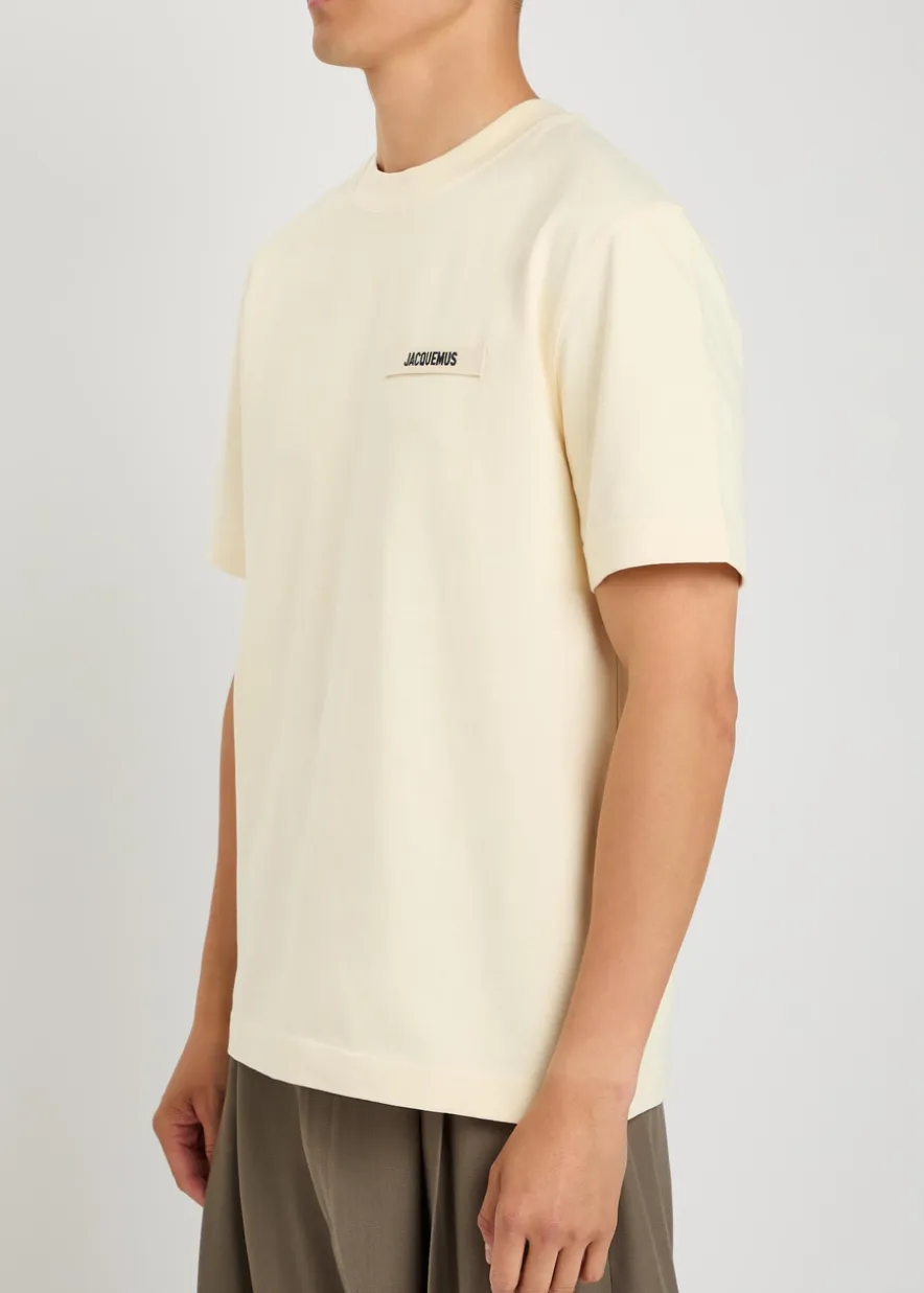Le T-shirt logo-embroidered cotton T-shirt