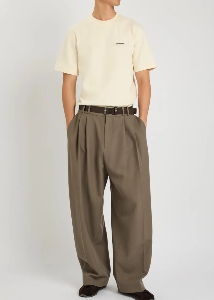 Le T-shirt logo-embroidered cotton T-shirt