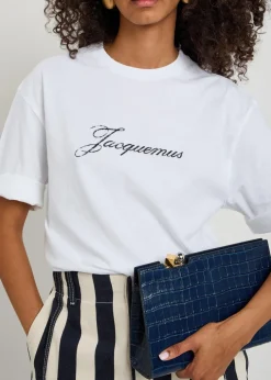 Le T-shirt logo-print cotton-blend T-shirt