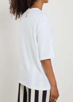 Le T-shirt logo-print cotton-blend T-shirt