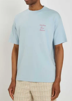 Le T-shirt Slogan logo-print cotton T-shirt
