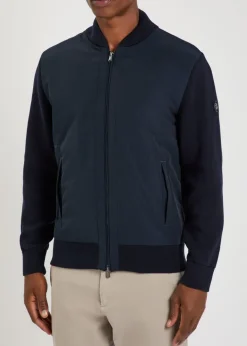 Levaio quilted cotton and shell bomber jacket