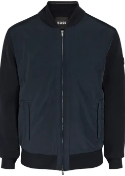 Levaio quilted cotton and shell bomber jacket