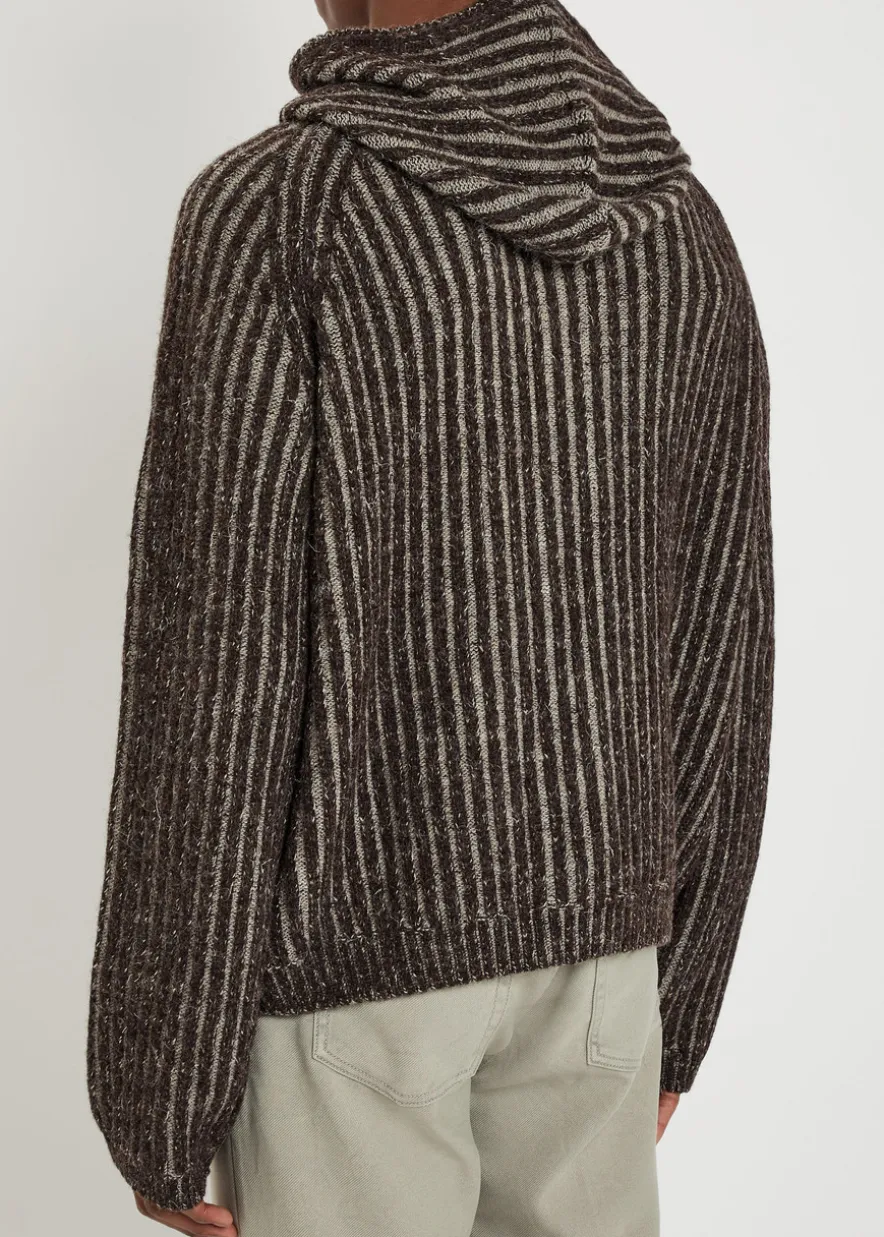Level striped wool jumper