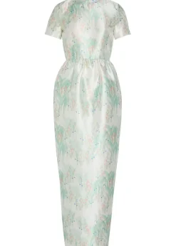 Lexi printed satin maxi dress