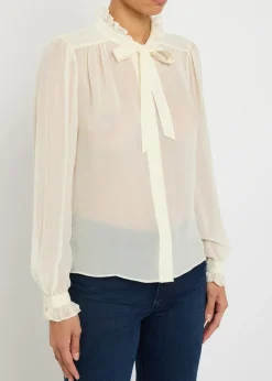 Leya ruffled silk-georgette blouse