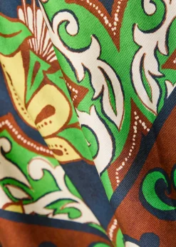 Liana printed halterneck silk top