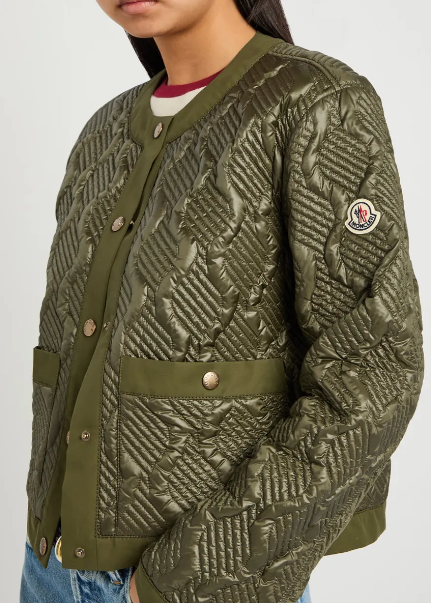 Libellule quilted geometric nylon jacket