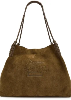 Libra large leather and suede tote
