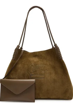 Libra large leather and suede tote