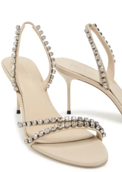 Lidia 70 crystal-embellished crepe sandals