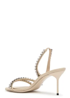 Lidia 70 crystal-embellished crepe sandals