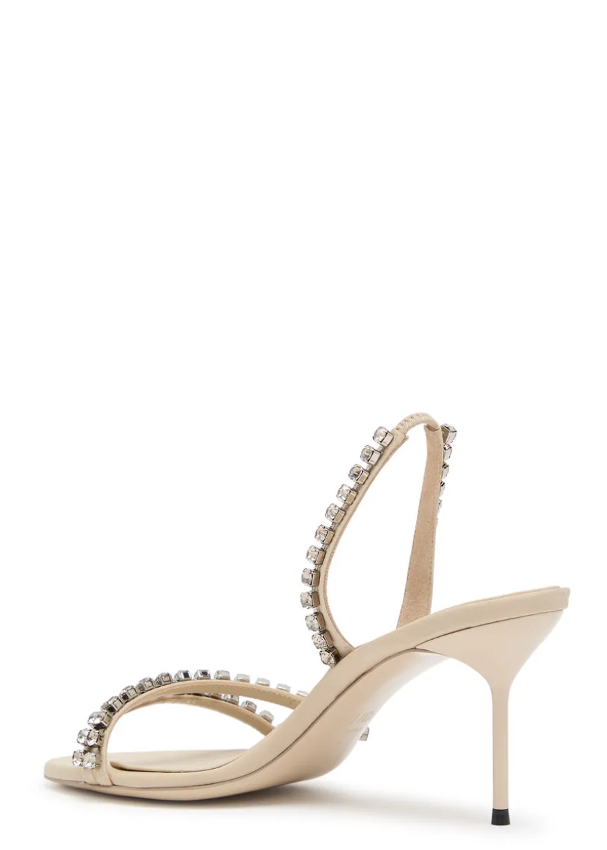 Lidia 70 crystal-embellished crepe sandals
