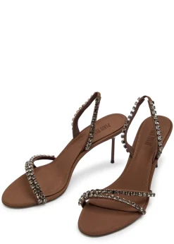 Lidia 70 crystal-embellished crepe sandals
