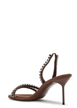 Lidia 70 crystal-embellished crepe sandals