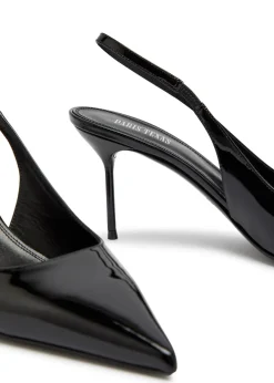 Lidia 70 patent leather slingback pumps