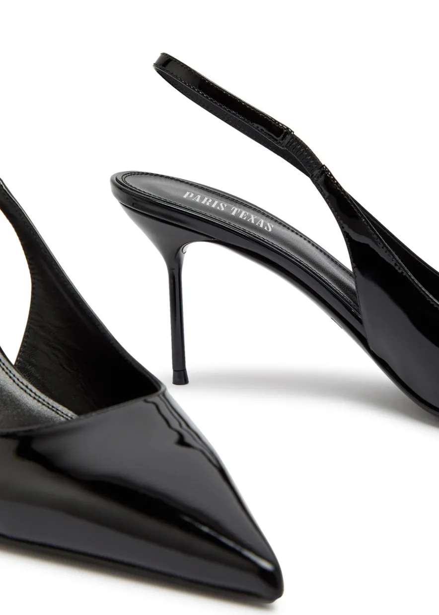 Lidia 70 patent leather slingback pumps