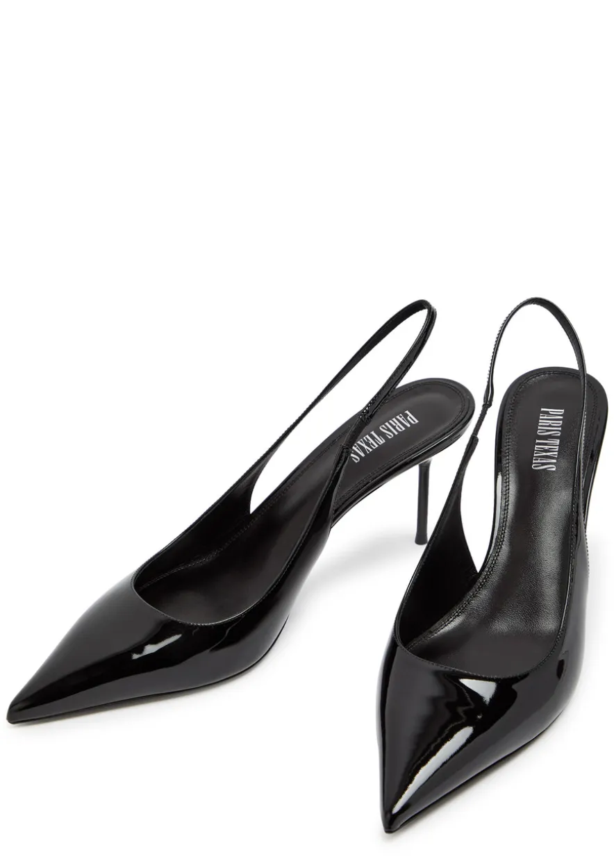 Lidia 70 patent leather slingback pumps