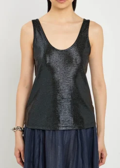 Lido metallic jersey tank