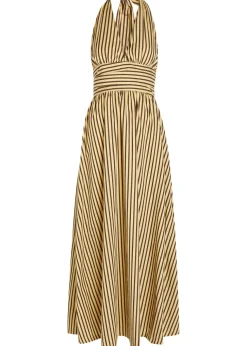 Lido striped cotton maxi dress