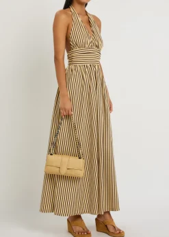 Lido striped cotton maxi dress