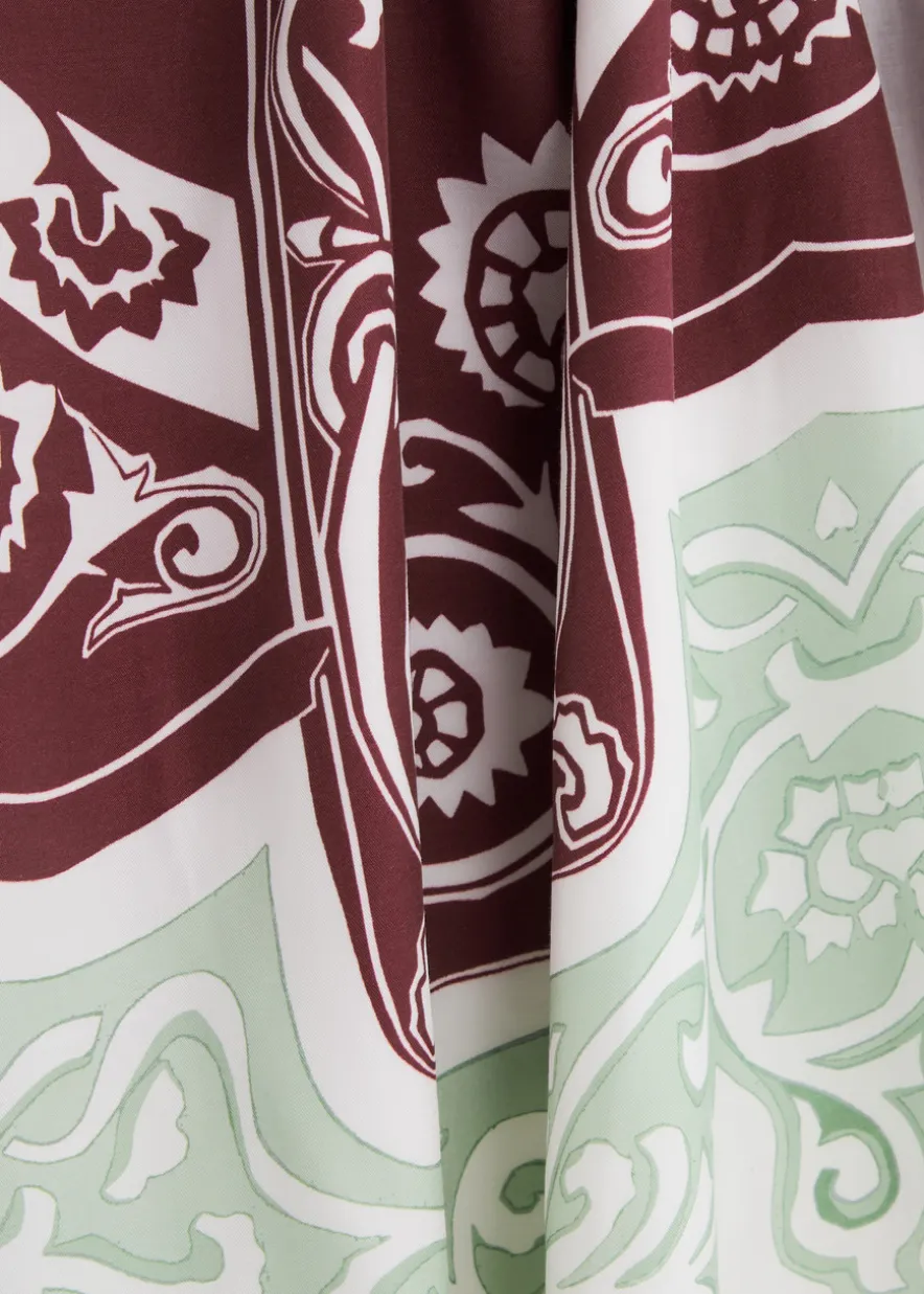 Lilah printed satin maxi dress