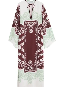 Lilah printed satin maxi dress