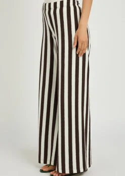 Lilo striped wide-leg terry trousers
