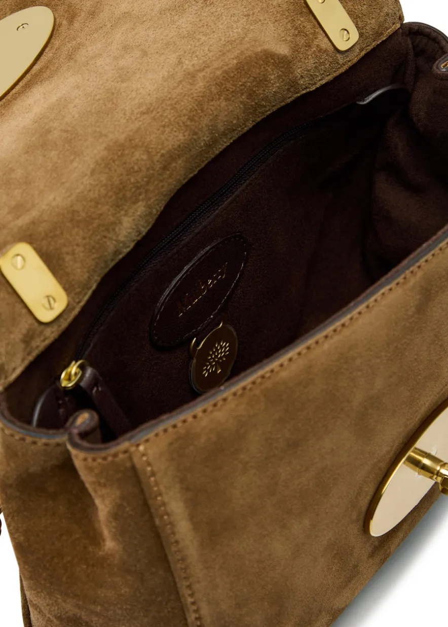 Lily suede shoulder bag
