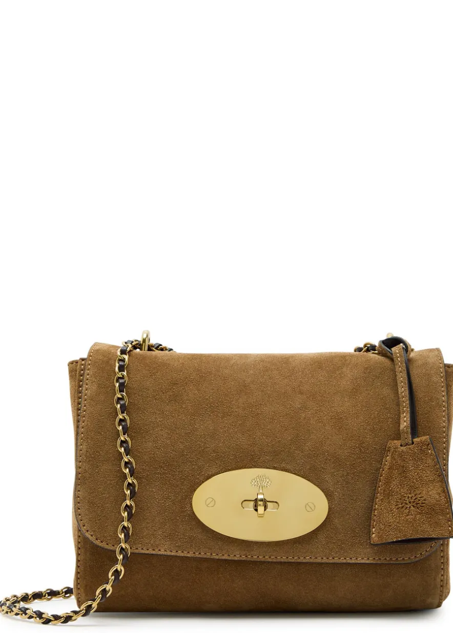 Lily suede shoulder bag