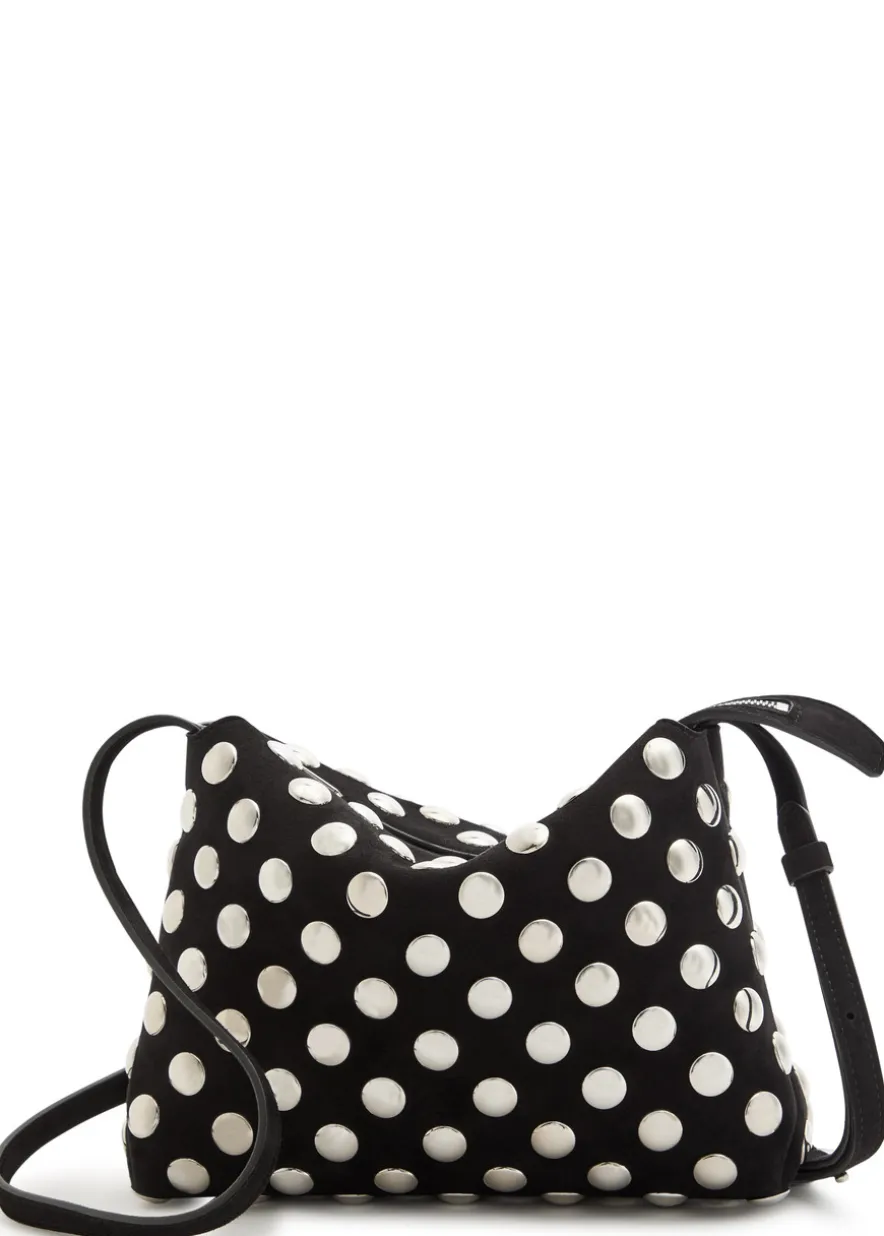 Lina medium studded suede cross-body bag