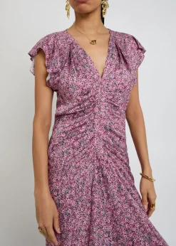 Lindsay floral-print woven midi dress