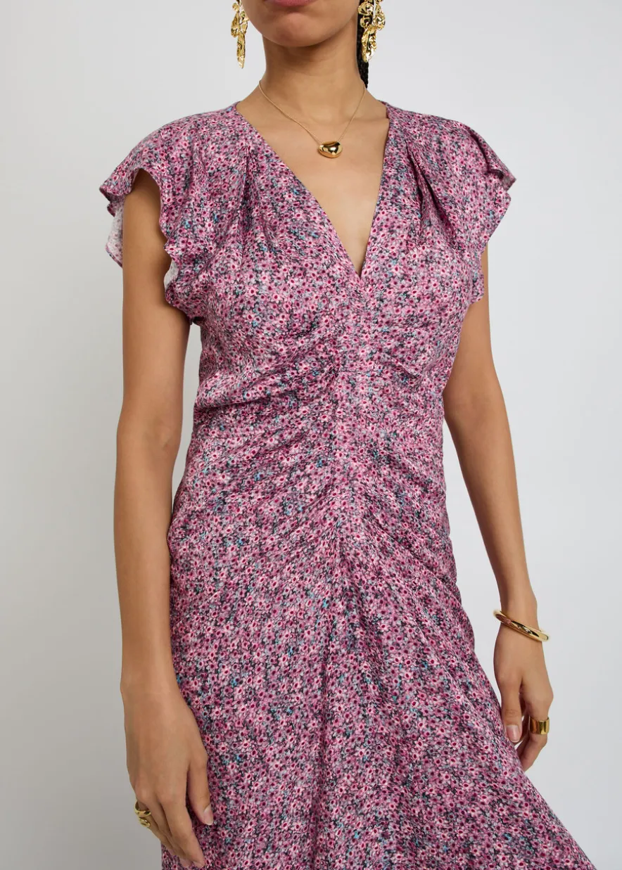 Lindsay floral-print woven midi dress