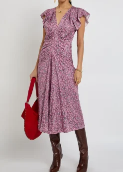 Lindsay floral-print woven midi dress