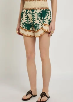 Linka printed cotton shorts