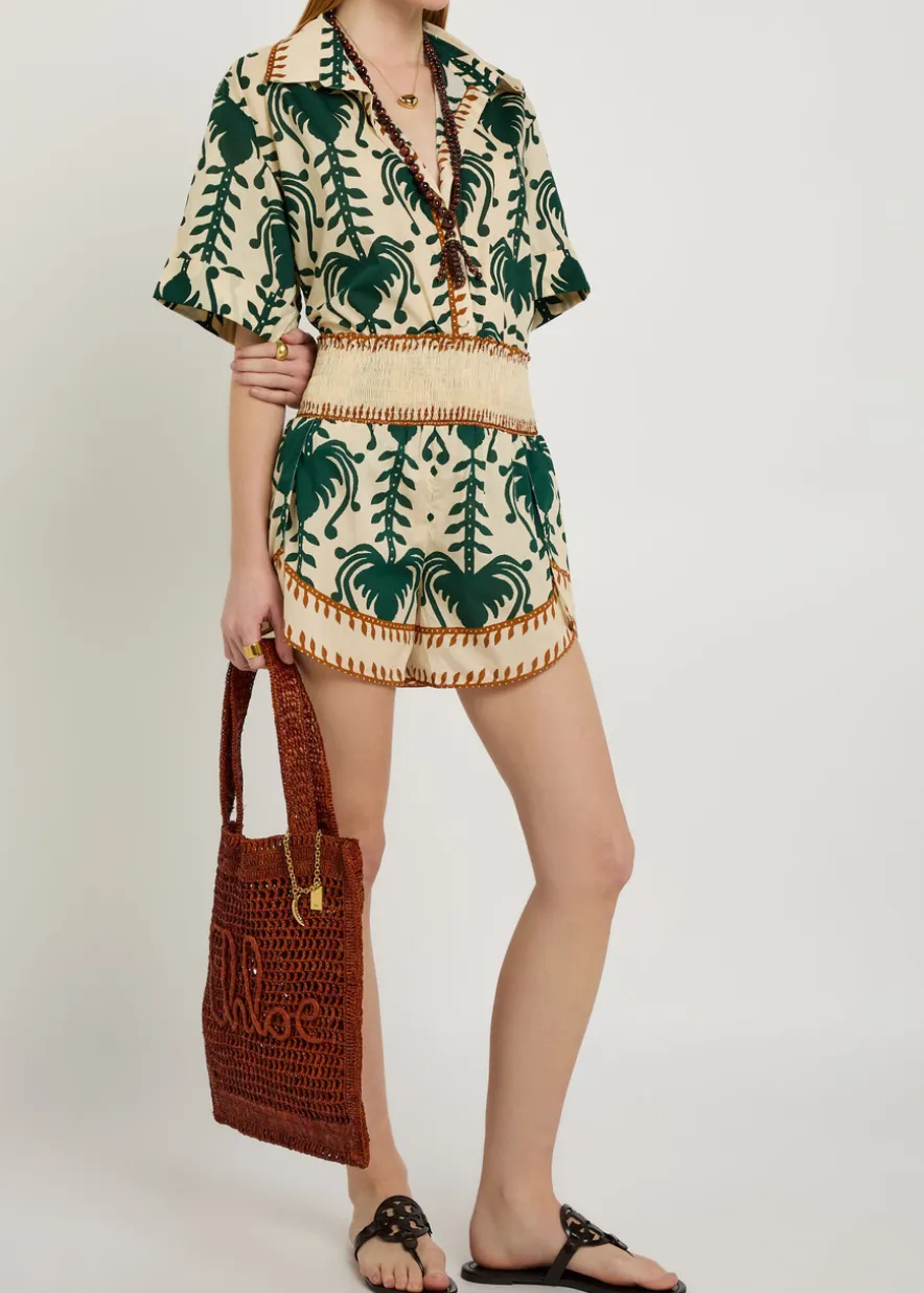 Linka printed cotton shorts